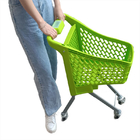 Supermarket Shopping Basket Trolley Plastic Customized Children Mini Shopping Cart