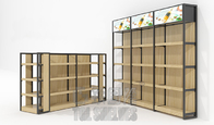 ODM Wooden Display Racks For Shop , Cosmetic Display Shelves CE Certificate
