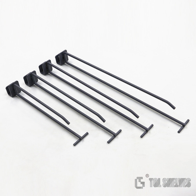 Steel wire Shelving Accessories Metal Slatwall Hooks 30cm 25cm size