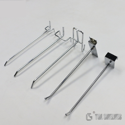 Steel wire Shelving Accessories Metal Slatwall Hooks 30cm 25cm size