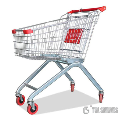 Lightweight Shopping Supermarket Trolley , Aluminium Shopping Cart With Seat 60L